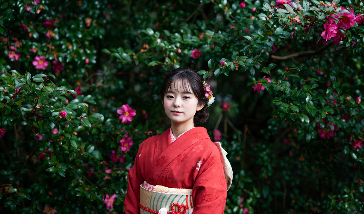 京都成人式前撮り　京都府立植物園