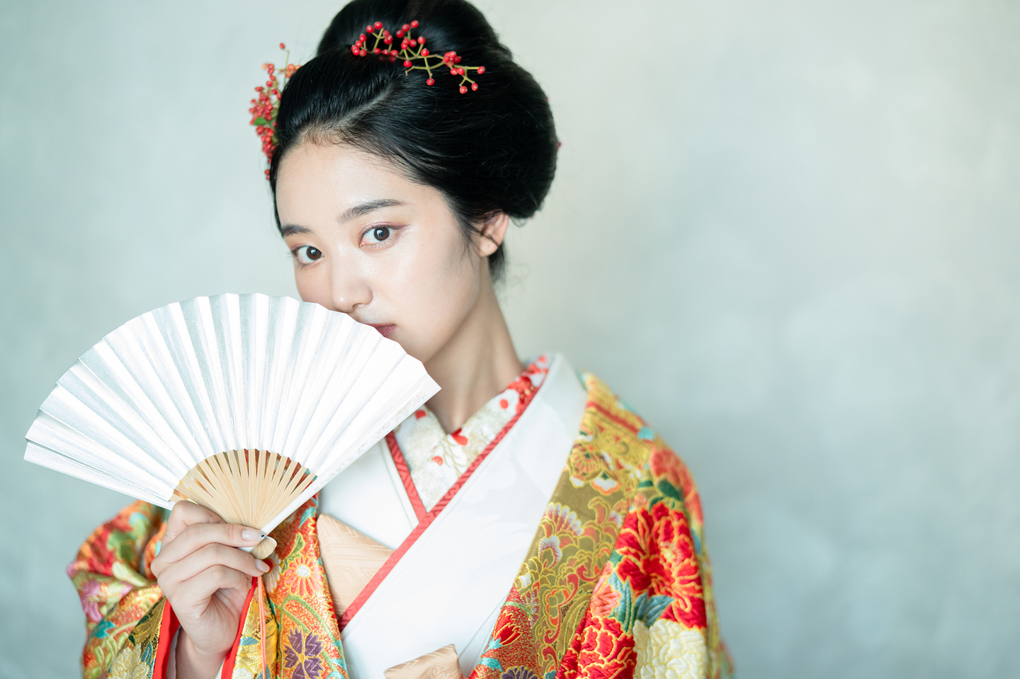 扇子を持つ花嫁|京都前撮り