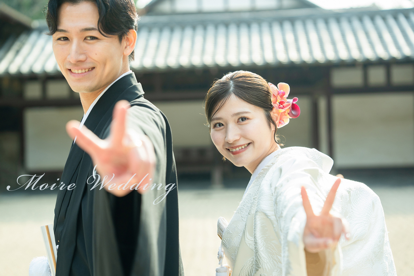 萬福寺　和装前撮り　白無垢綿帽子