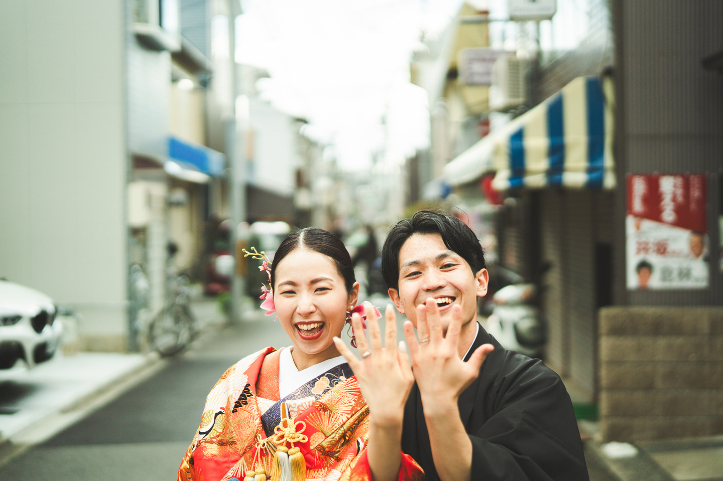京都前撮り｜昭和レトロな商店街　