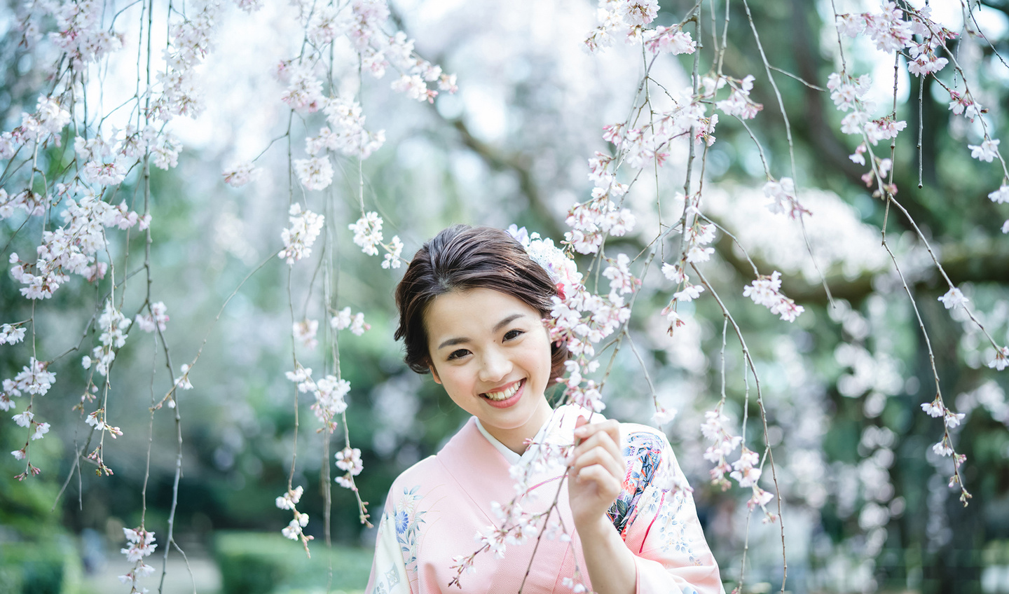 京都成人式前撮り｜枝垂れ桜