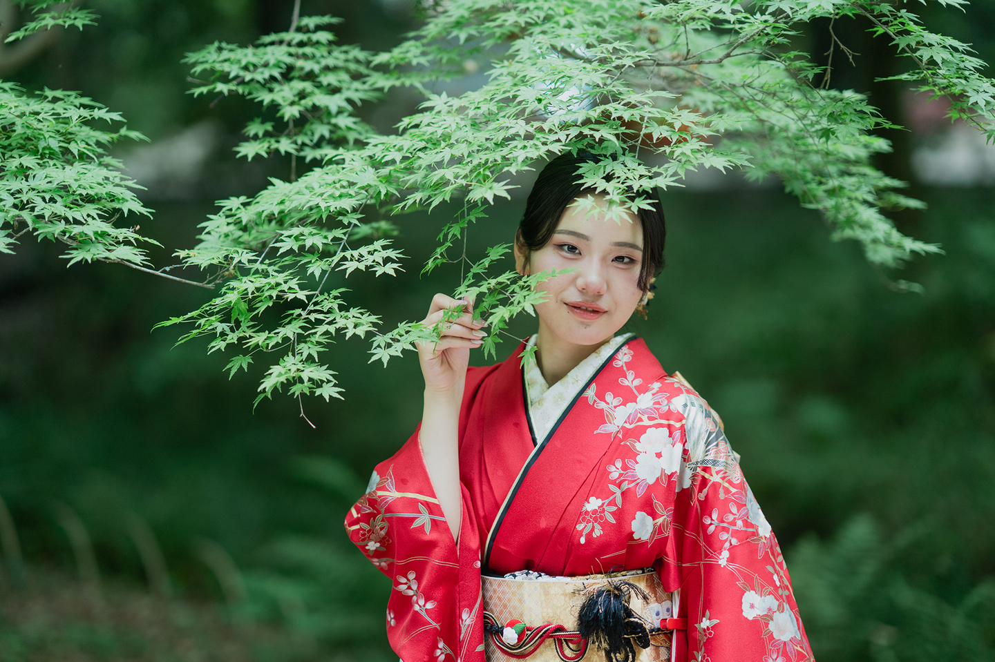 京都成人式撮影｜青紅葉｜片倉写真事務所