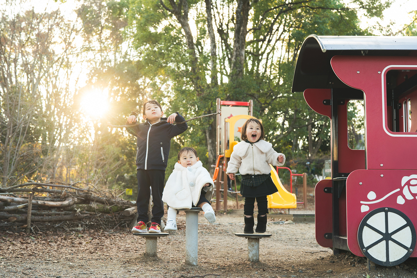 大宮交通公園でファミリーフォト｜片倉写真事務所